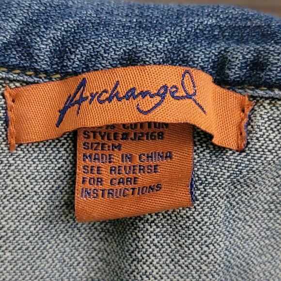 Vintage Y2K Archangel Denim Jean Jacket - M - Picture 10 of 10
